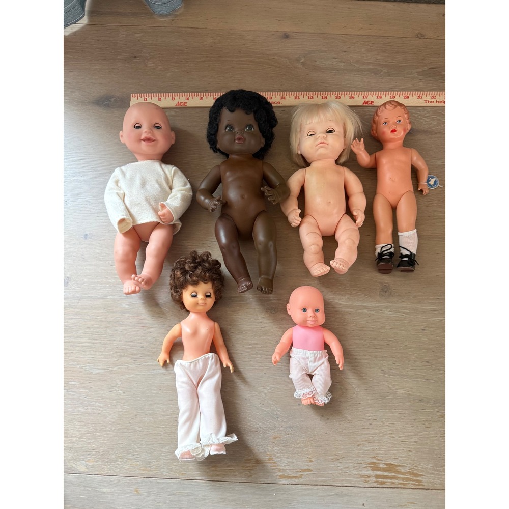 Vintage Baby Doll Lot 6pc Mixed Collection Schildkrot Style Sleep Eyes Diverse